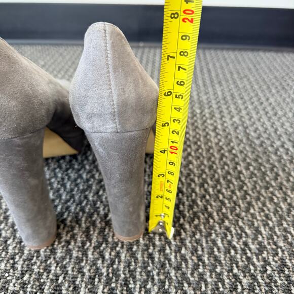 Steve Madden Women's "Betty" Gray Suede Chunky Heels Platform Pumps Size 11 - Picture 9 of 10